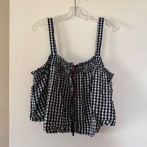 Free People Gingham Crop